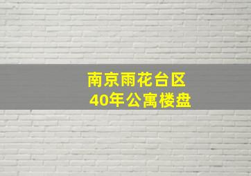 南京雨花台区40年公寓楼盘