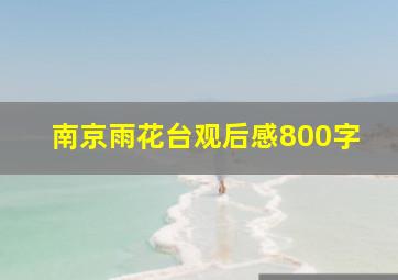 南京雨花台观后感800字