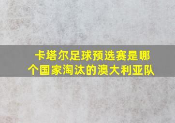 卡塔尔足球预选赛是哪个国家淘汰的澳大利亚队