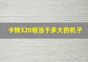 卡特320相当于多大的机子