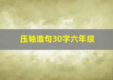 压轴造句30字六年级