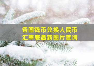 各国钱币兑换人民币汇率表最新图片查询