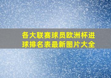 各大联赛球员欧洲杯进球排名表最新图片大全