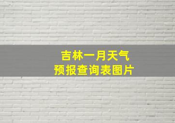 吉林一月天气预报查询表图片