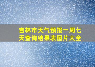 吉林市天气预报一周七天查询结果表图片大全