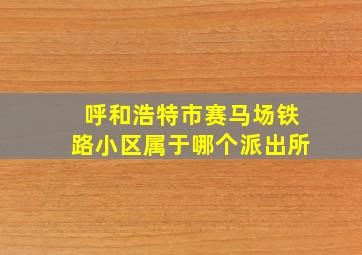 呼和浩特市赛马场铁路小区属于哪个派出所