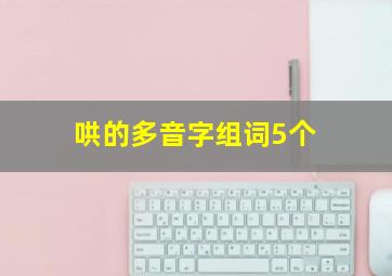 哄的多音字组词5个