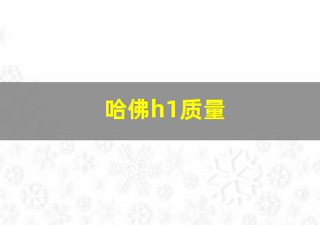 哈佛h1质量