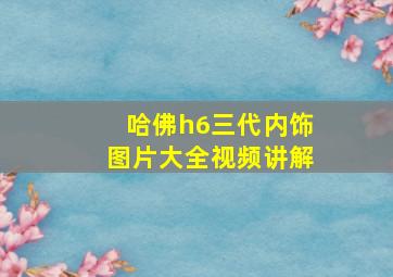 哈佛h6三代内饰图片大全视频讲解