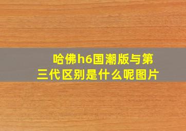 哈佛h6国潮版与第三代区别是什么呢图片