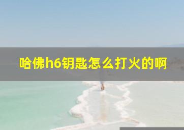 哈佛h6钥匙怎么打火的啊