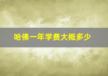 哈佛一年学费大概多少