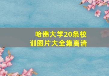 哈佛大学20条校训图片大全集高清