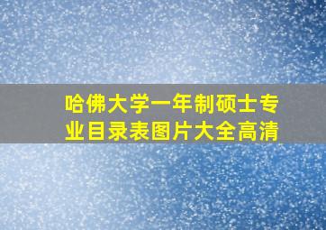 哈佛大学一年制硕士专业目录表图片大全高清