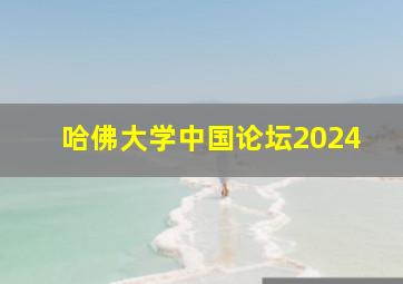 哈佛大学中国论坛2024