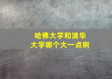 哈佛大学和清华大学哪个大一点啊