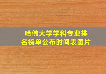 哈佛大学学科专业排名榜单公布时间表图片