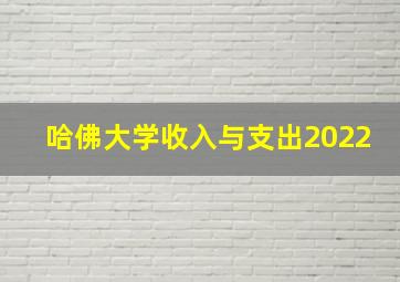 哈佛大学收入与支出2022