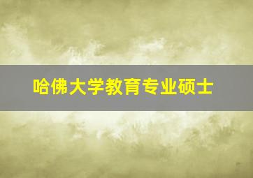 哈佛大学教育专业硕士