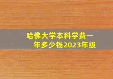 哈佛大学本科学费一年多少钱2023年级