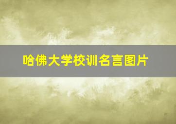 哈佛大学校训名言图片