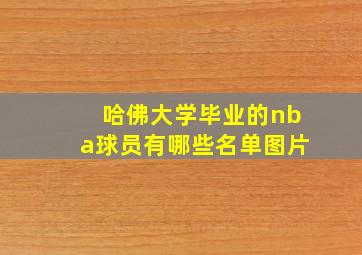 哈佛大学毕业的nba球员有哪些名单图片