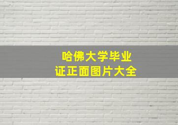 哈佛大学毕业证正面图片大全