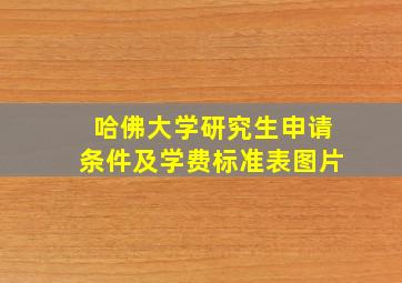 哈佛大学研究生申请条件及学费标准表图片