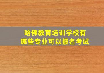 哈佛教育培训学校有哪些专业可以报名考试