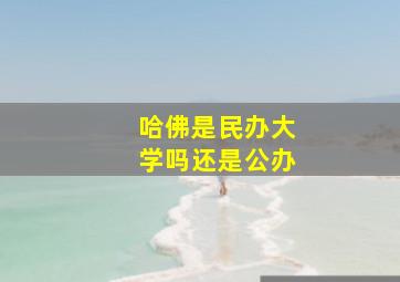 哈佛是民办大学吗还是公办