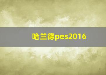 哈兰德pes2016