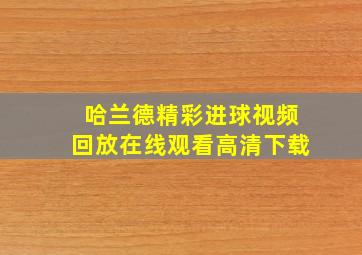 哈兰德精彩进球视频回放在线观看高清下载