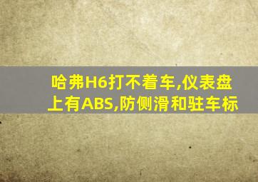 哈弗H6打不着车,仪表盘上有ABS,防侧滑和驻车标