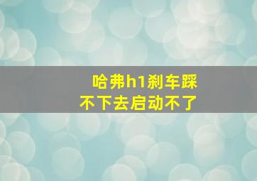 哈弗h1刹车踩不下去启动不了