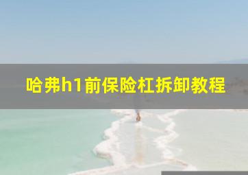 哈弗h1前保险杠拆卸教程