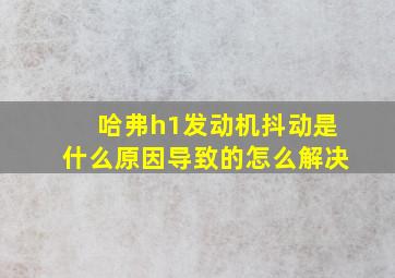 哈弗h1发动机抖动是什么原因导致的怎么解决