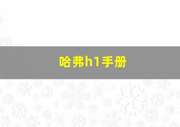 哈弗h1手册