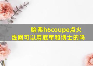 哈弗h6coupe点火线圈可以用冠军和博士的吗