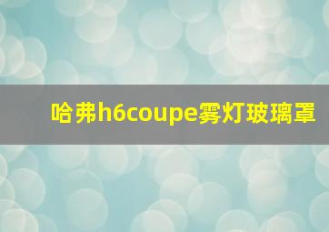 哈弗h6coupe雾灯玻璃罩