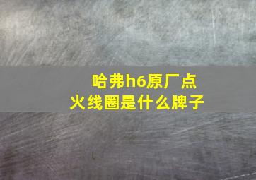 哈弗h6原厂点火线圈是什么牌子