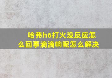 哈弗h6打火没反应怎么回事滴滴响呢怎么解决