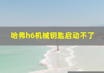 哈弗h6机械钥匙启动不了