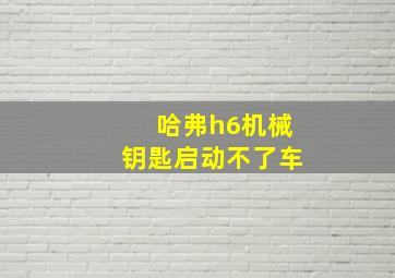 哈弗h6机械钥匙启动不了车