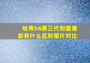 哈弗h6第三代和国潮版有什么区别图片对比