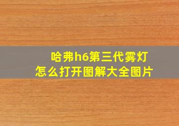 哈弗h6第三代雾灯怎么打开图解大全图片