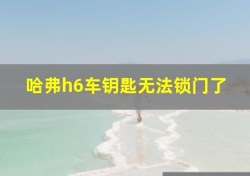 哈弗h6车钥匙无法锁门了