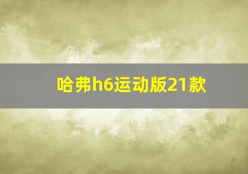 哈弗h6运动版21款