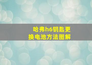 哈弗h6钥匙更换电池方法图解