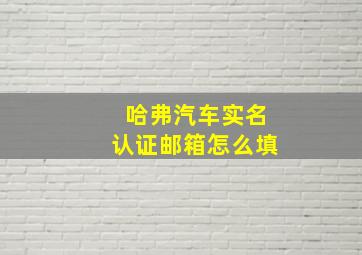 哈弗汽车实名认证邮箱怎么填