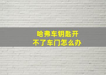 哈弗车钥匙开不了车门怎么办